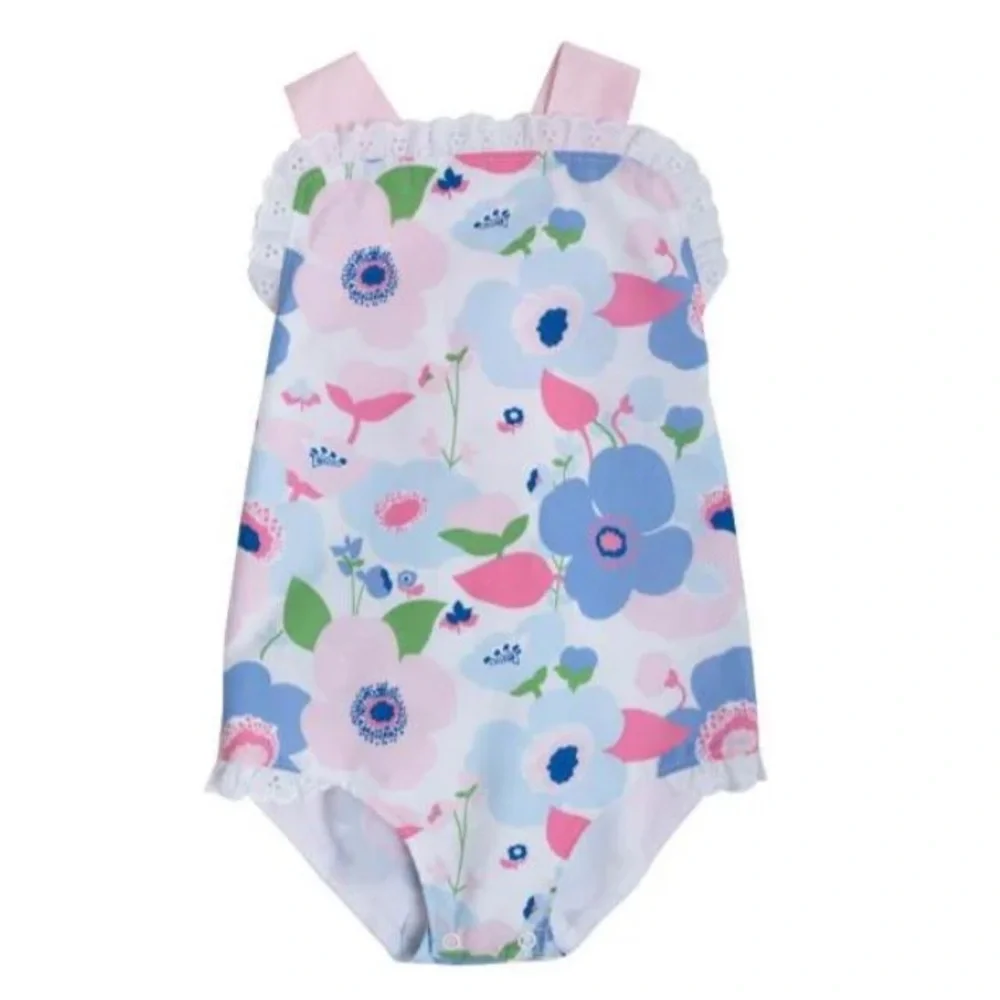 Rare Beaufort Bonnet Sisi Sunsuit - Palm Springs Peony Palm Beach Pink 18-24 mo